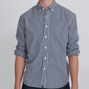 Classic Navy/White Gingham Shirt - womens or boys